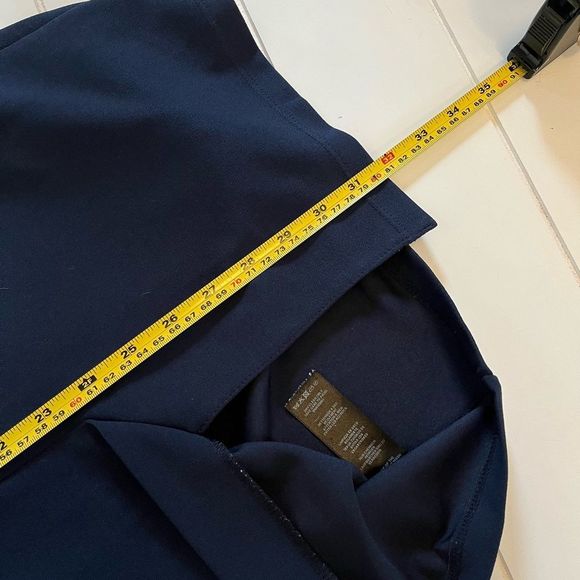 ASOS pencil dress navy and white  with tie shoulder strap size 6 - Picture 9 of 9